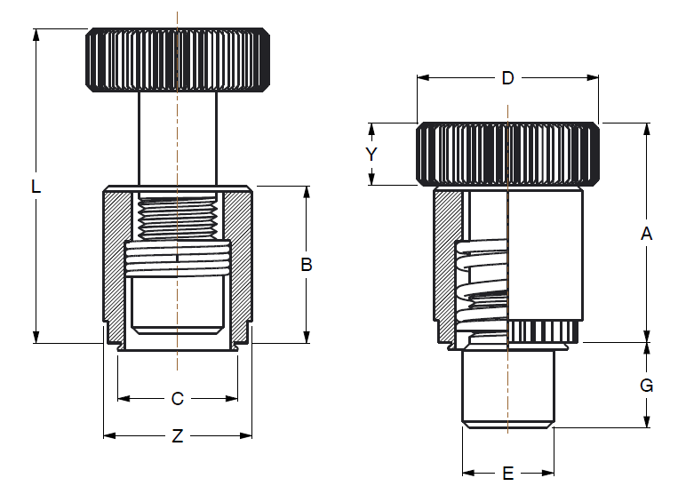 SelfClinching Spring Loaded Plungers