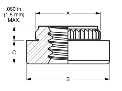 Broaching Nuts - Series CKF2, CKFS2 diagram