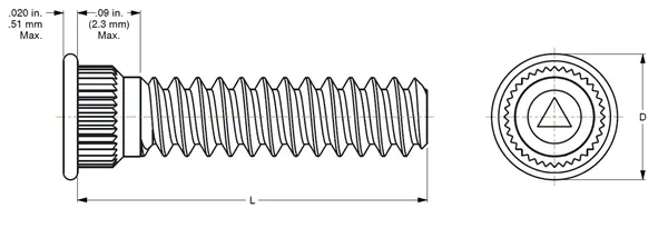 Broaching Nuts<br> - Series CKF2, CKFS2 diagram
