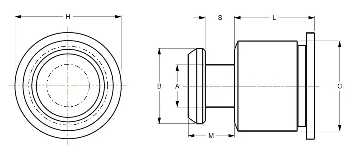 Self-Clinching Slide Top Standoffs - Series CFSKC diagram