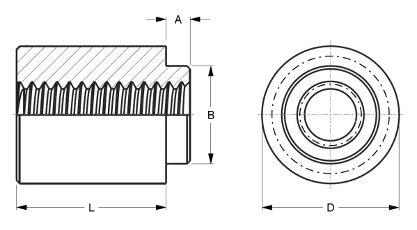 Reel Mount Spacers and Nuts - Series CRM diagram